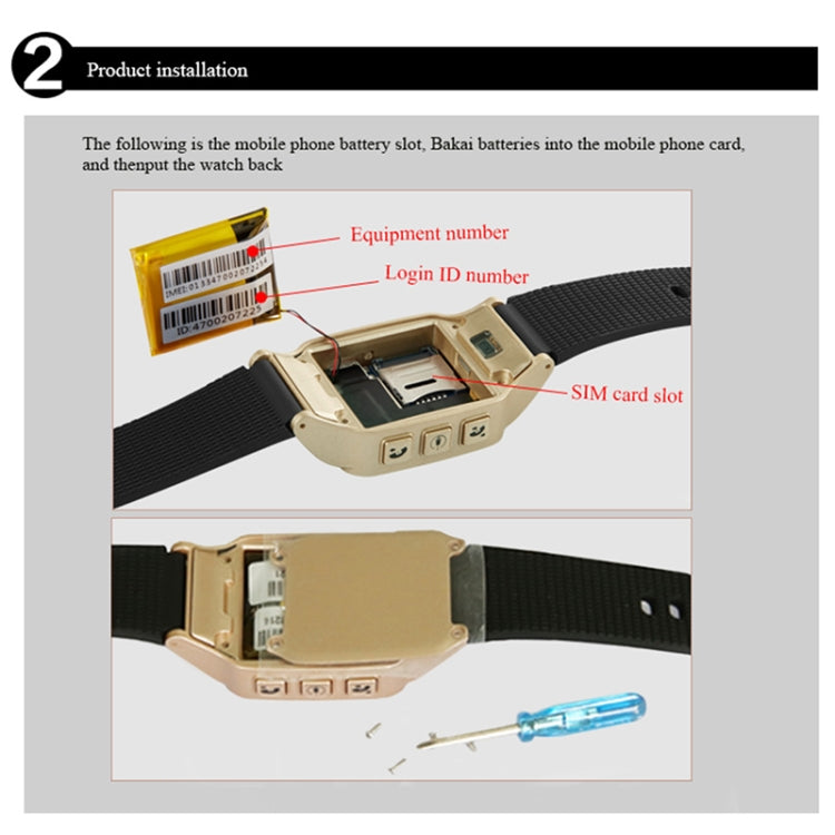 D99+ 1.22 inch HD LCD Screen GPS Smartwatch for the Elder Waterproof, Support GPS + LBS + WiFi Positioning / Two-way Dialing / Voice Monitoring / One-key First-aid / Wrist off Alarm / Safety Fence, D99+ Rose Gold