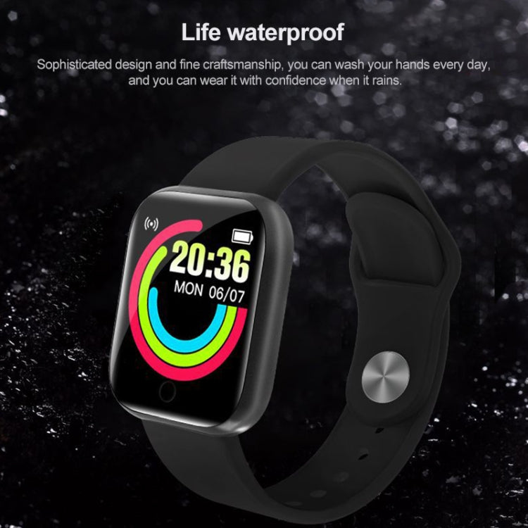Y68 1.44 inch Smart Watch, Support Heart Rate Blood Pressure Blood Oxygen Monitoring, Y68 White, Y68 Black, Y68 Pink