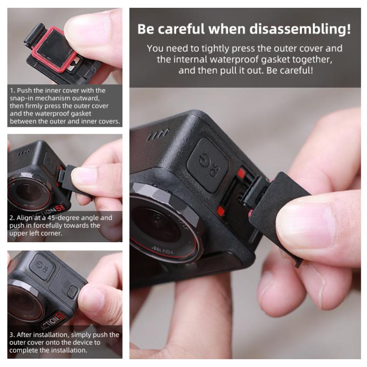 For DJI Osmo Action 5 Pro Data Port Side Cover, For DJI Osmo Action 5 Pro Data Port
