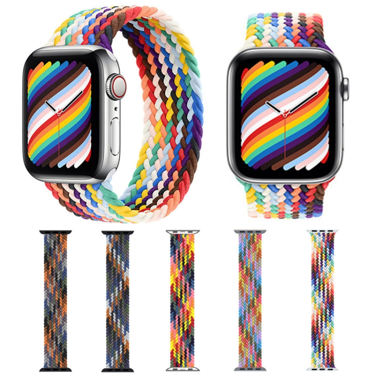 Metal Head Braided Nylon Replacement Watchbands, Size: M 155mm For Apple Watch Series 6 & SE & 5 & 4 44mm / 3 & 2 & 1 42mm, M 155mm 44mm / 42mm