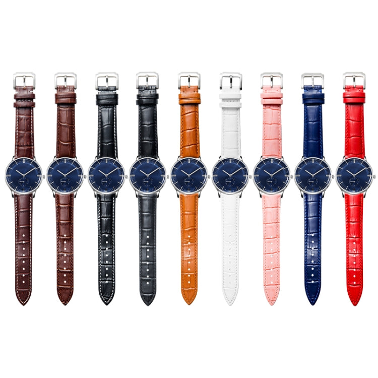 Calf Leather Replacement Strap Watchband, 14mm, 16mm, 18mm, 20mm, 22mm