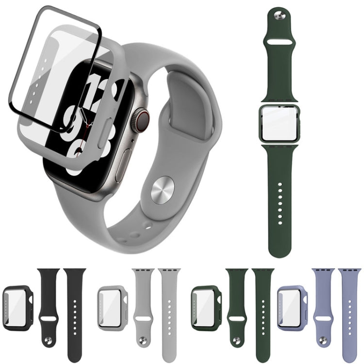 imak Silicone Watch Band PC Frame with Tempered Glass Film, For Apple Watch SE 2022 40mm