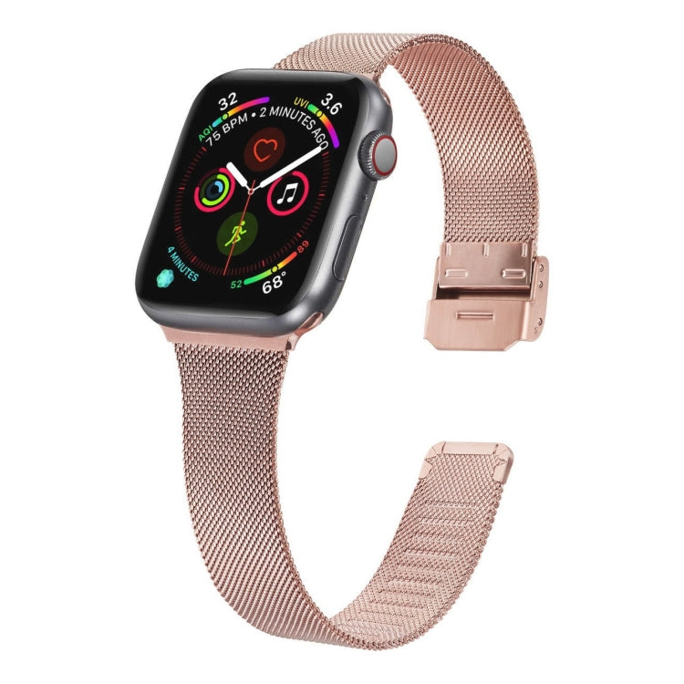 Milanese Stainless Steel Watchband, For Apple Watch Series 8&7 41mm / SE 2&6&SE&5&4 40mm / 3&2&1 38mm, For Apple Watch Ultra 49mm / Series 8&7 45mm / SE 2&6&SE&5&4 44mm / 3&2&1 42mm, For Apple Watch Series 7 45mm / 6 & SE & 5 & 4 44mm / 3 & 2 & 1 42mm