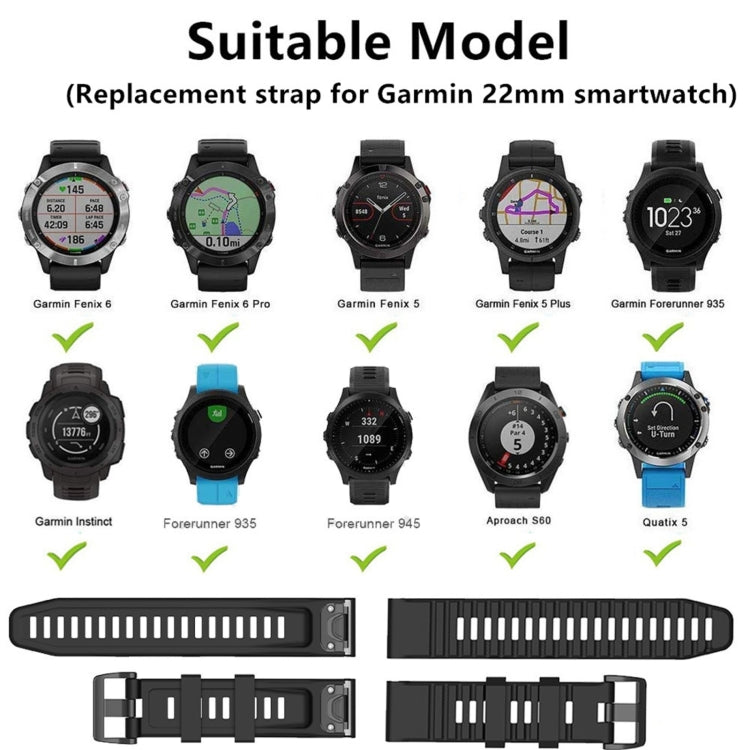 Sports Silicone Watch Band, For Garmin Instinct 2 Solar, For Garmin Epix Pro 47mm, For Garmin Fenix 7 Pro 47mm