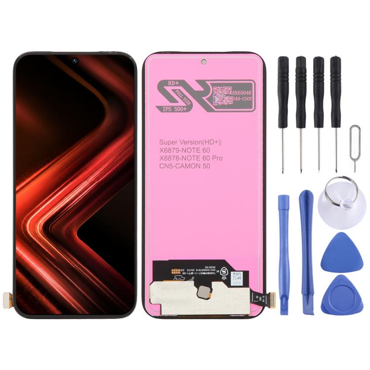 OEM LCD Screen with Digitizer Full Assembly, For Infinix GT 50 Pro X6891, For Infinix Hot 70 X6895B, For Infinix Note Edge X6887, For Infinix Smart 20 X6840 X6840B, For Infinix Note 60 Pro X6878, For Infinix Note 60 X6879, For Infinix Hot 60i 5G X6730