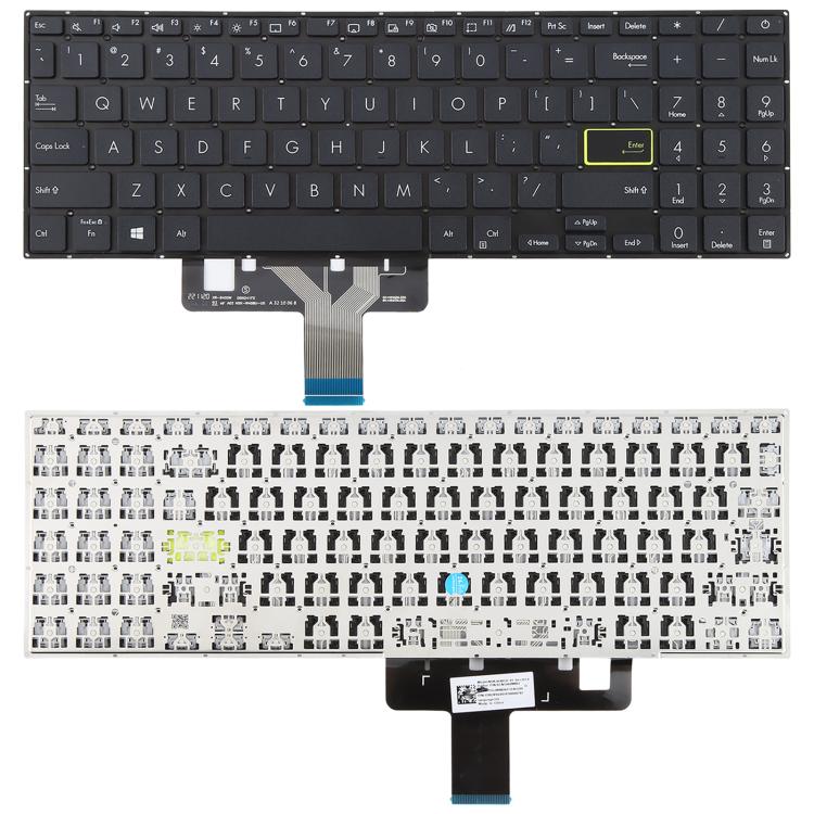 US Version Laptop Keyboard for Asus VivoBook X521 V5100E X521FL S5600F S533F 2020, X521 (Silver), X521 (Black)