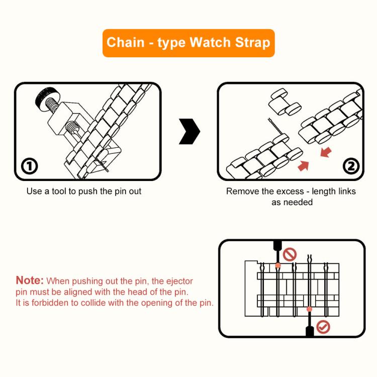 xDfind Three Beads Metal Resin Watch Band, 14mm, 20mm, 22mm, 18mm