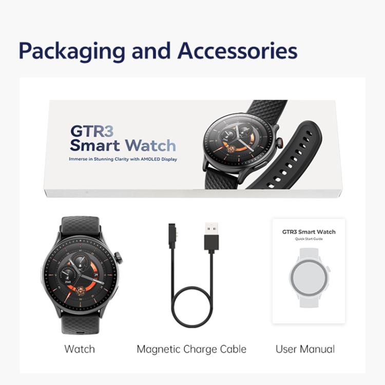 GR3 1.43 inch AMOLED Screen Fitness Tracker Smart Watch Support Heart Rate Monitoring
