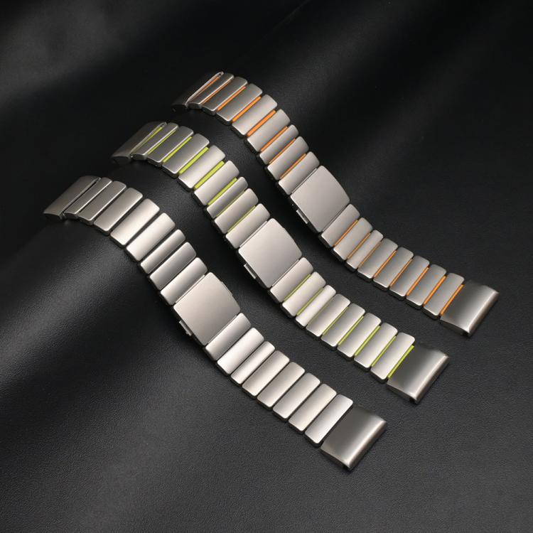 Magnetic Norman Buckle Integrated One-bead Titanium Alloy Watch Band, For Garmin 26mm