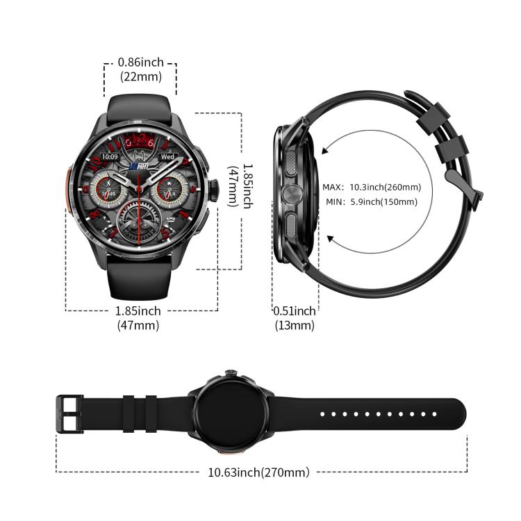 LOKMAT APPLLP 3 4G Smart Watch, 1.6 inch SC8541E Quad Core, 3GB+32GB, Android 8.1, GPS, Heart Rate