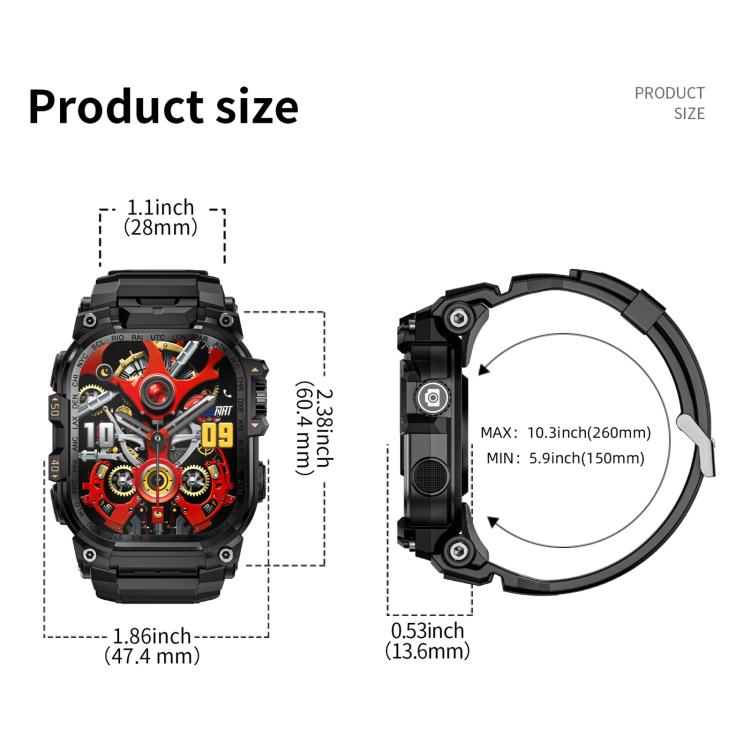 LOKMAT APPLLP 7 Max 4G Smart Watch, 1.58 inch SC8541E Quad Core, 3GB+32GB, Android 8.1, Video Call , Heart Rate