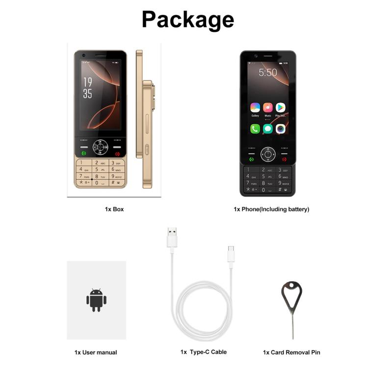 S160 Slide Phone, 2GB+16GB, 3.0 inch Android 8.1 MTK6737 Quad Core, Network: 4G, Dual SIM