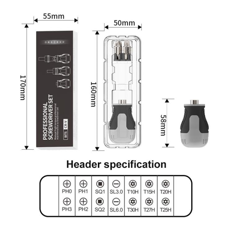 15 in 1 Mini Manual Ratchet Screwdriver Set, 15 in 1