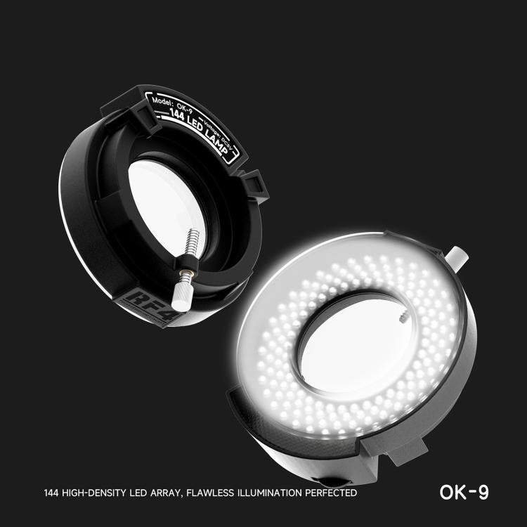 RF4 OK-9 Adjustable 144pcs LED Ring Light for Binocular / Trinocular Stereo Microscope, OK-9