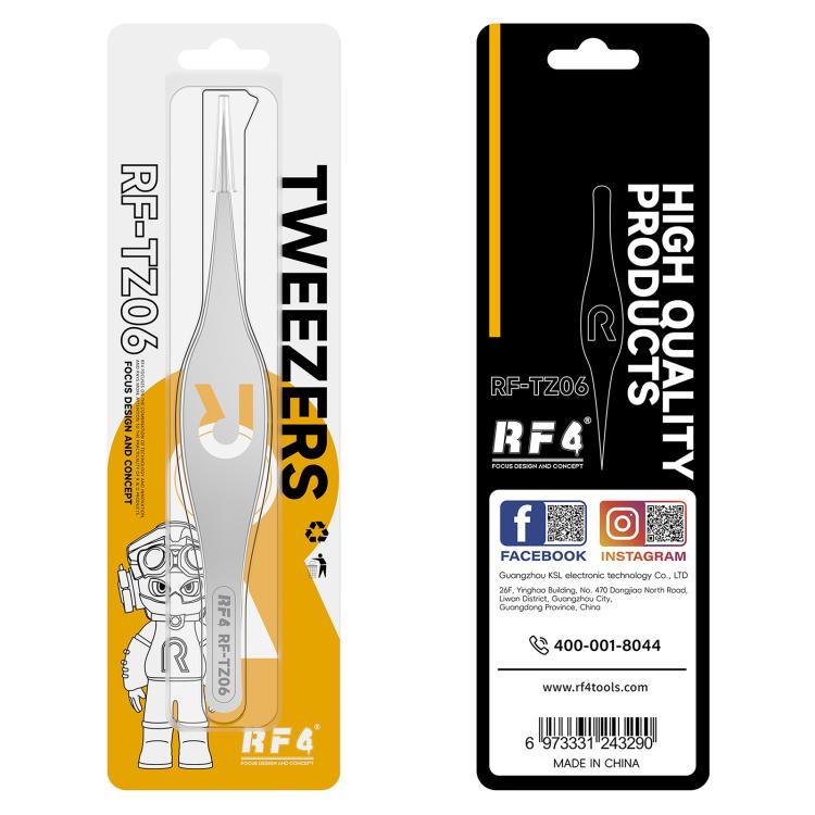 RF4 RF-TZ06 High-Precision Ultrafine Alloy Wide-Body Tweezers, RF-TZ06