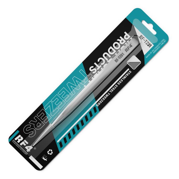 RF4 RF-TZ01 Extra-Sharp High-Precision Stainless Steel Tweezers, RF-TZ01