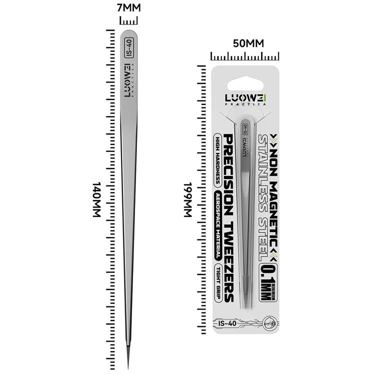LUOWEI IS-40 Anti-magnetic High Hardness High Precision Flying Wire Tweezers, IS-40