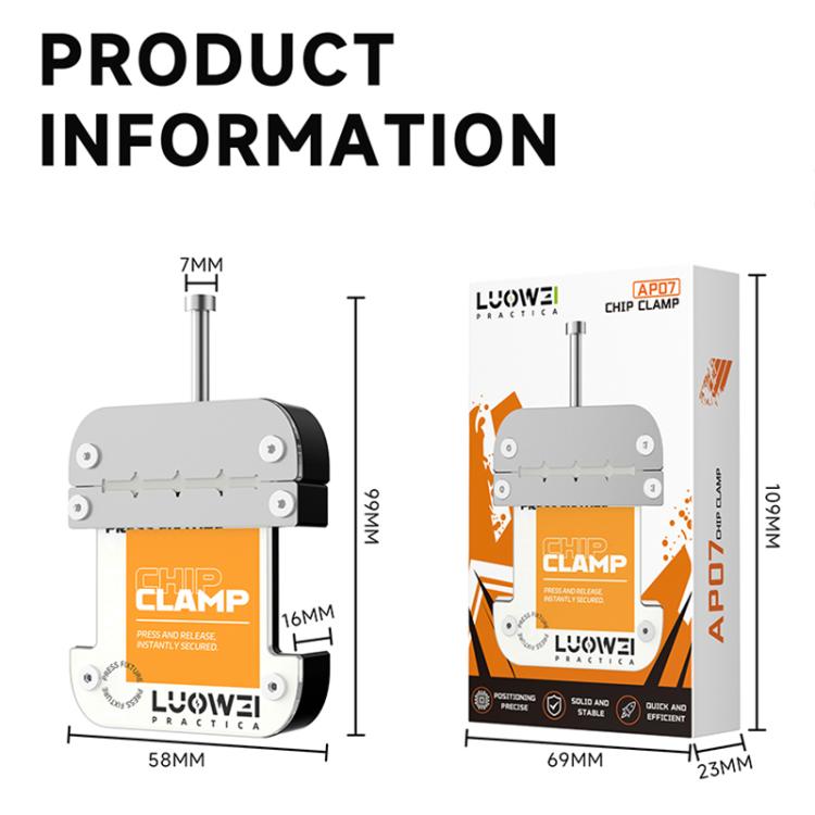 LUOWEI LW-AP07 Dual-Spring Quick-Lock Chip Fixture Compatible with Various Chip Packages, LW-AP07