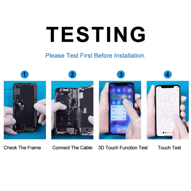 LCD Screen with Front Camera for iPhone 6 Plus, 4 in 1 for i6 Plus White