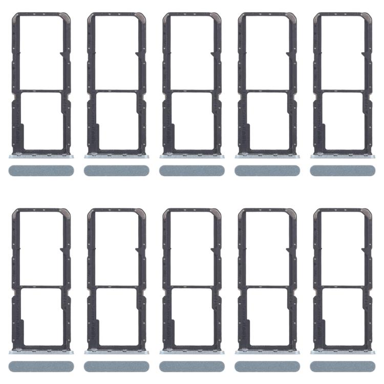 For OPPO A3x 4G CPH2641 10pcs Original SIM Card Tray + SIM Card Tray + Micro SD Card Tray, For OPPO A3x 4G(Original)