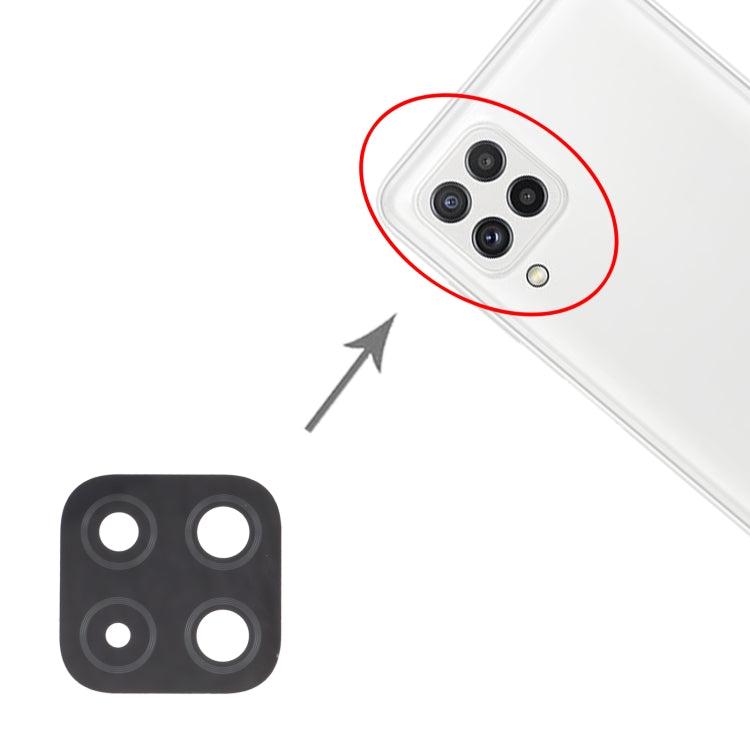For Samsung Galaxy A22 SM-A225 10pcs Back Camera Lens, For Samsung Galaxy A22