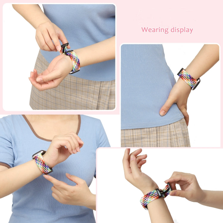 Nylon Woven Magnetic Fold Buckle Watch Band, For Apple Watch Series 7 41mm, For Apple Watch Series 7 45mm