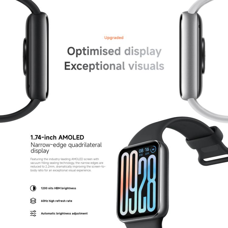 Original Xiaomi Smart Band 9 Pro Global 1.74 inch AMOLED Screen 5ATM Waterproof Smart Watch, Support Blood Oxygen / Heart Rate Monitor, Smart Band 9 Pro Global Silver
