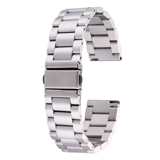 22mm Three Flat Buckle For Samsung Gear S2 Classic Smart Watch Butterfly Buckle 3 Beads Stainless Steel Watchband