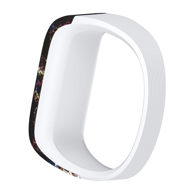 Colourful Feathers Pattern Silicone Sport Watch Band for Garmin Vivofit JR, Size: Large