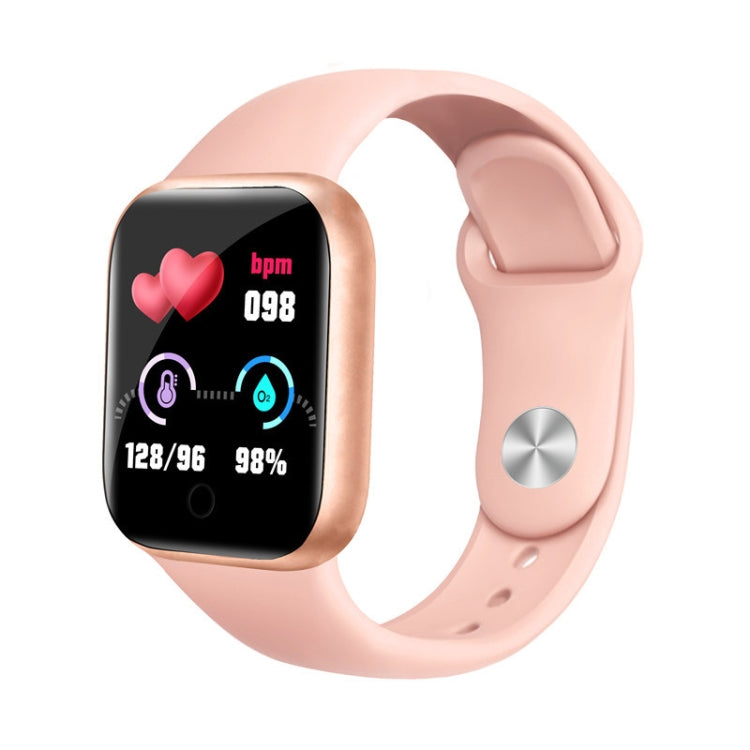 Y68 1.44 inch Smart Watch, Support Heart Rate Blood Pressure Blood Oxygen Monitoring, Y68 White, Y68 Black, Y68 Pink