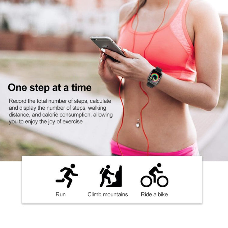 Y68 1.44 inch Smart Watch, Support Heart Rate Blood Pressure Blood Oxygen Monitoring, Y68 Black, Y68 Pink, Y68 White