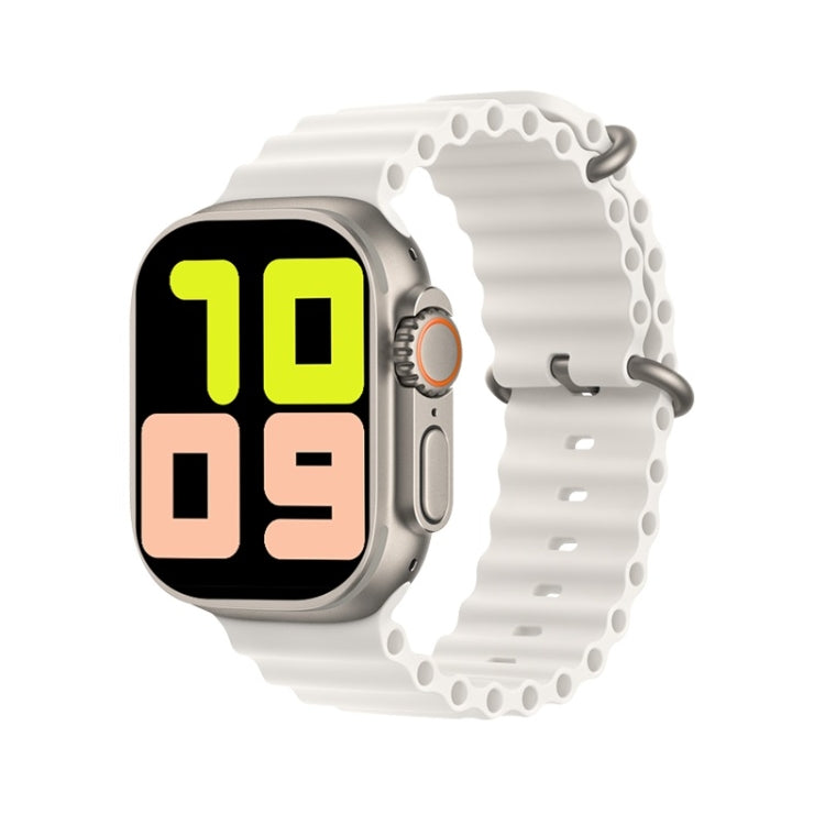 T800 Ultra 1.99 inch Ocean Silicone Band Smart Watch Support Heart Rate / ECG, Ocean Silicone Band (Yellow), Ocean Silicone Band (Black), Ocean Silicone Band (White)