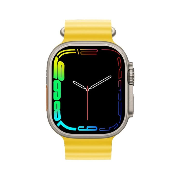 T800 Ultra 1.99 inch Ocean Silicone Band Smart Watch Support Heart Rate / ECG, Ocean Silicone Band (Yellow), Ocean Silicone Band (Black), Ocean Silicone Band (White)