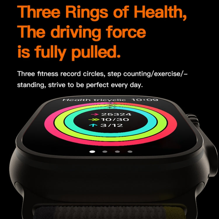 T800 Ultra 1.99 inch Ocean Silicone Band Smart Watch Support Heart Rate / ECG, Ocean Silicone Band (Yellow), Ocean Silicone Band (Black), Ocean Silicone Band (White)
