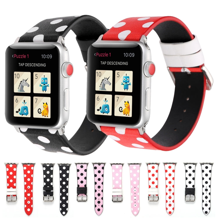 Fashion Dot Series Watchband For Apple Watch Series 6 & SE & 5 & 4 40mm / 3 & 2 & 1 38mm, For Apple Watch Series 7 41mm / 6 & SE & 5 & 4 40mm / 3 & 2 & 1 38mm, For Apple Watch Series 8&7 41mm / SE 2&6&SE&5&4 40mm / 3&2&1 38mm