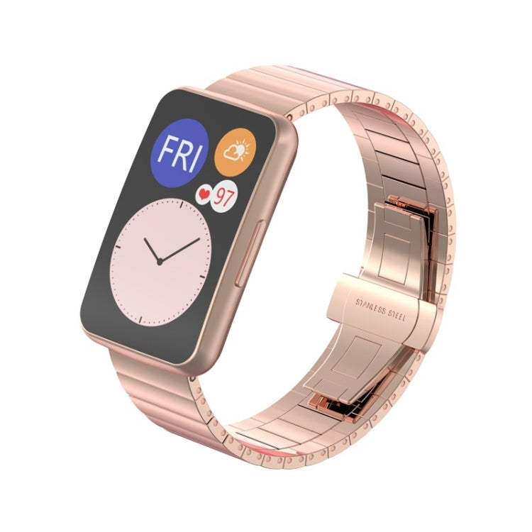For Huawei Watch Fit Bamboo Joint Metal Replacement Strap Watchband