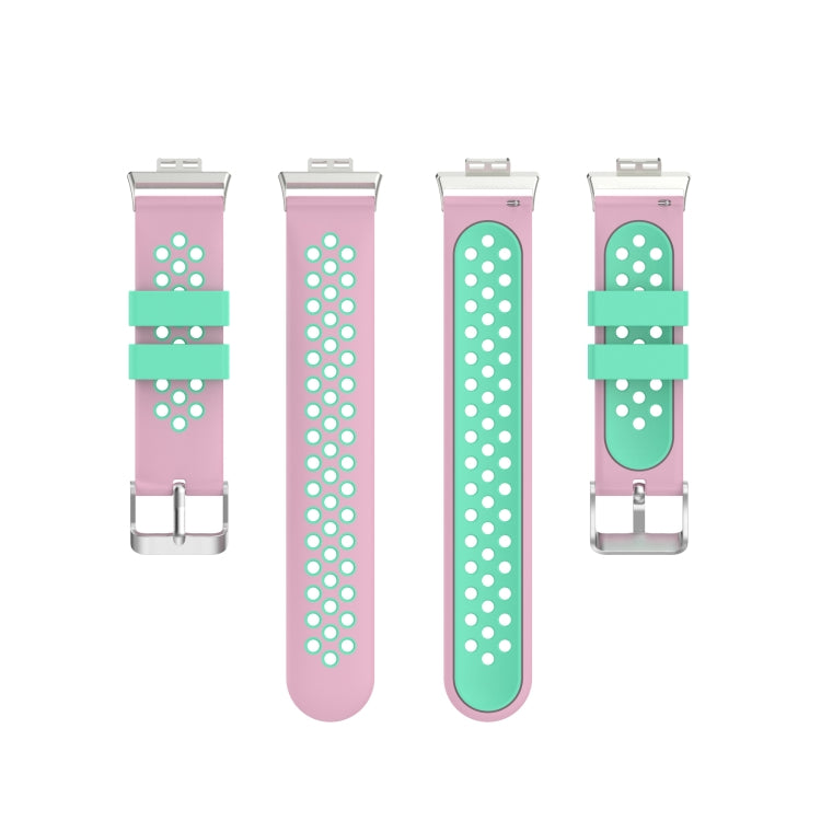 For Huawei Watch Fit 18mm Clasp Style Silicone Two-color Replacement Strap Watchband
