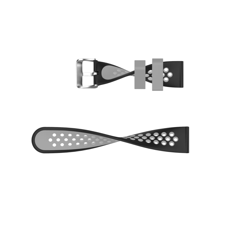 For Huawei Watch Fit 18mm Clasp Style Silicone Two-color Replacement Strap Watchband