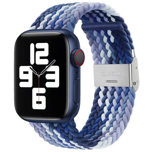 Braided + Stainless Steel Replacement Watchbands For Apple Watch Series 6 & SE & 5 & 4 40mm / 3 & 2 & 1 38mm, For Apple Watch Series 8&7 41mm / SE 2&6&SE&5&4 40mm / 3&2&1 38mm, For Apple Watch Series 7 41mm / 6 & SE & 5 & 4 40mm                        ...