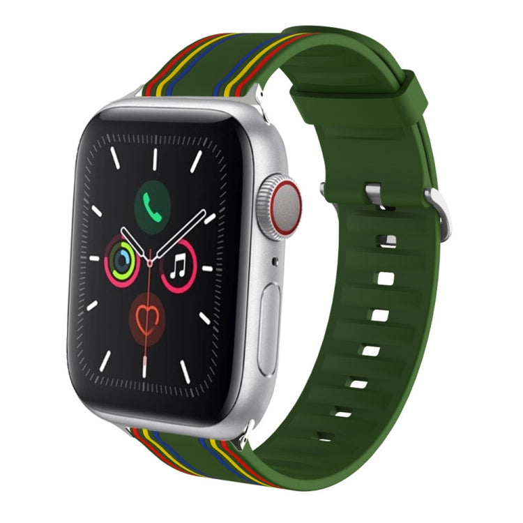Silicone Replaceable Watch Strap, For Apple Watch Ultra 49mm / Series 8&7 45mm / SE 2&6&SE&5&4 44mm / 3&2&1 42mm, For Apple Watch Series 8&7 41mm / SE 2&6&SE&5&4 40mm / 3&2&1 38mm, For Apple Watch Series 7 45mm / 6 & SE & 5 & 4 44mm / 3 & 2 & 1 42mm   ...