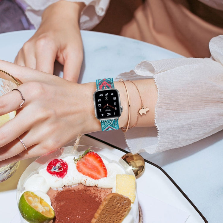 Elastic Watch Strap, For Apple Watch Series 7 45mm / 6 & SE & 5 & 4 44mm / 3 & 2 & 1 42mm, For Apple Watch Series 7 41mm / 6 & SE & 5 & 4 40mm / 3 & 2 & 1 38mm, For Apple Watch Apple Watch Series 7 45mm / 6 & SE & 5 & 4 44mm / 3 & 2 & 1 42mm           ...