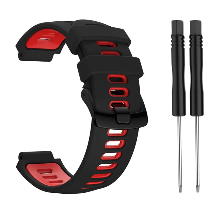 Two-color Silicone Replacement Strap Watchband, For Garmin Forerunner 220/230/235/620/630/735XT