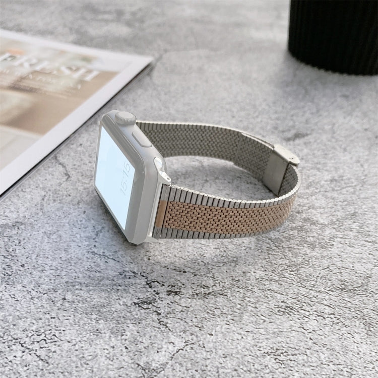 Buckle Style Steel Replacement Strap Watchband, For Apple Watch Series 7  41mm / & 6 & SE & 5 & 4 40mm, For Apple Watch Series  7  45mm / & 6 & SE & 5 & 4 44mm