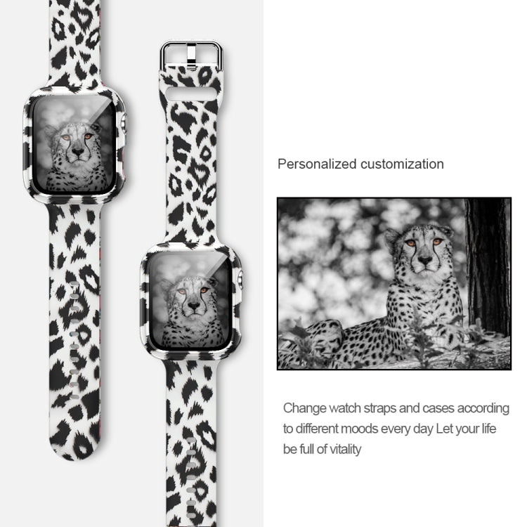 Silicone Printing Integrated Replacement Watch Case Watchband, For Apple Watch Series 3 & 2 & 1 38mm