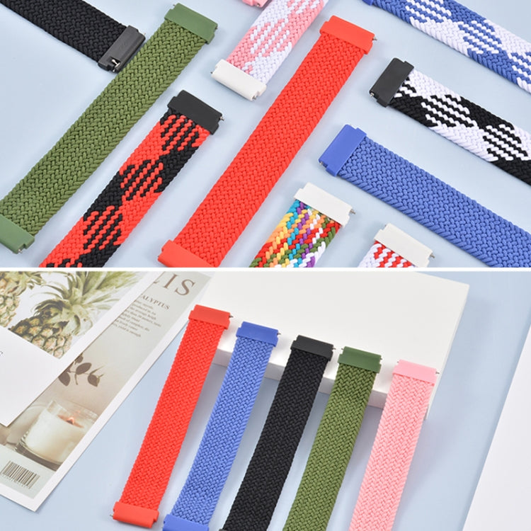 For Samsung Galaxy Watch 3 45mm Adjustable Nylon Braided Elasticity Replacement Strap Watchband, 125mm, 135mm, 145mm, 155mm