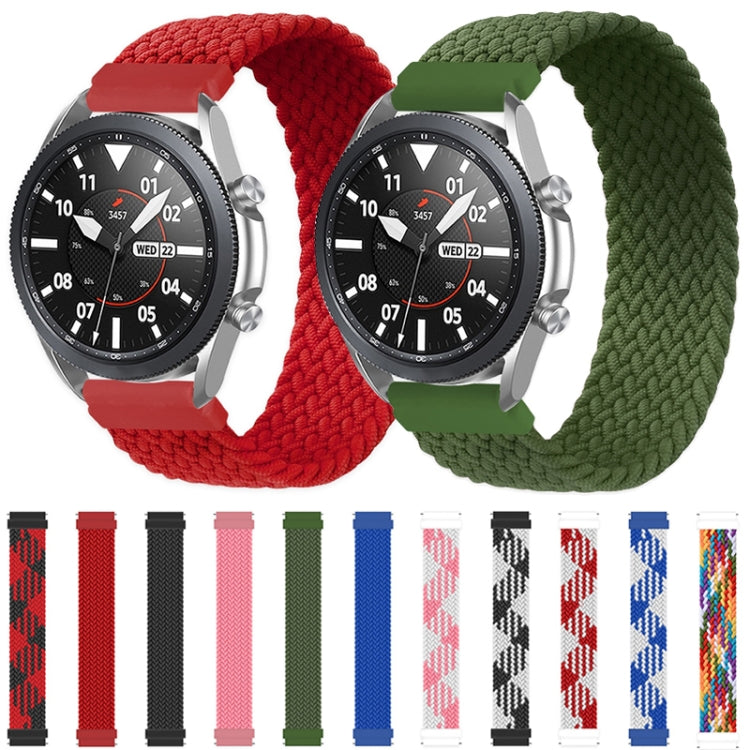 For Samsung Galaxy Watch 3 45mm Adjustable Nylon Braided Elasticity Replacement Strap Watchband, 125mm, 135mm, 145mm, 155mm