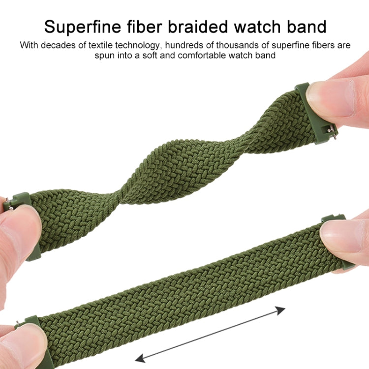 For Samsung Galaxy Watch Active / Active2 40mm / Active2 44mm Adjustable Nylon Braided Elasticity Replacement Strap Watchband, 125mm, 135mm, 145mm, 155mm
