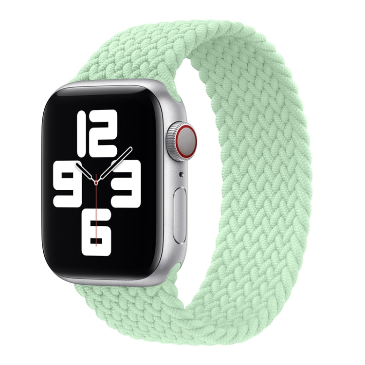 Metal Head Braided Nylon Solid Color Replacement Strap Watchband For Apple Watch Series 6 & SE & 5 & 4 40mm / 3 & 2 & 1 38mm, XS 128mm, S 135mm, M 145mm