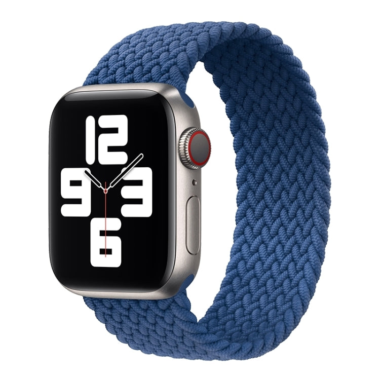 Metal Head Braided Nylon Solid Color Replacement Strap Watchband For Apple Watch Series 6 & SE & 5 & 4 40mm / 3 & 2 & 1 38mm, XS 128mm, S 135mm, M 145mm