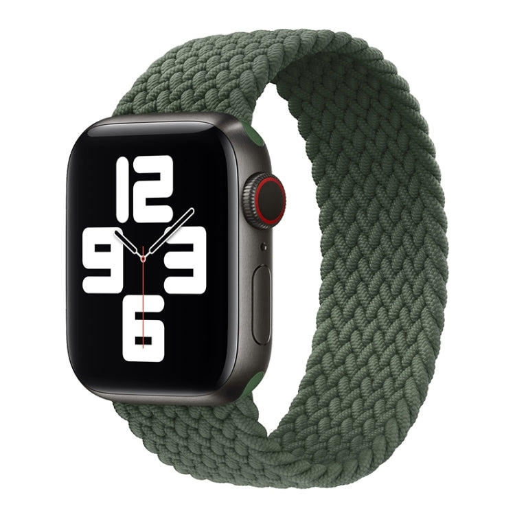 Metal Head Braided Nylon Solid Color Replacement Strap Watchband For Apple Watch Series 6 & SE & 5 & 4 40mm / 3 & 2 & 1 38mm, XS 128mm, S 135mm, M 145mm